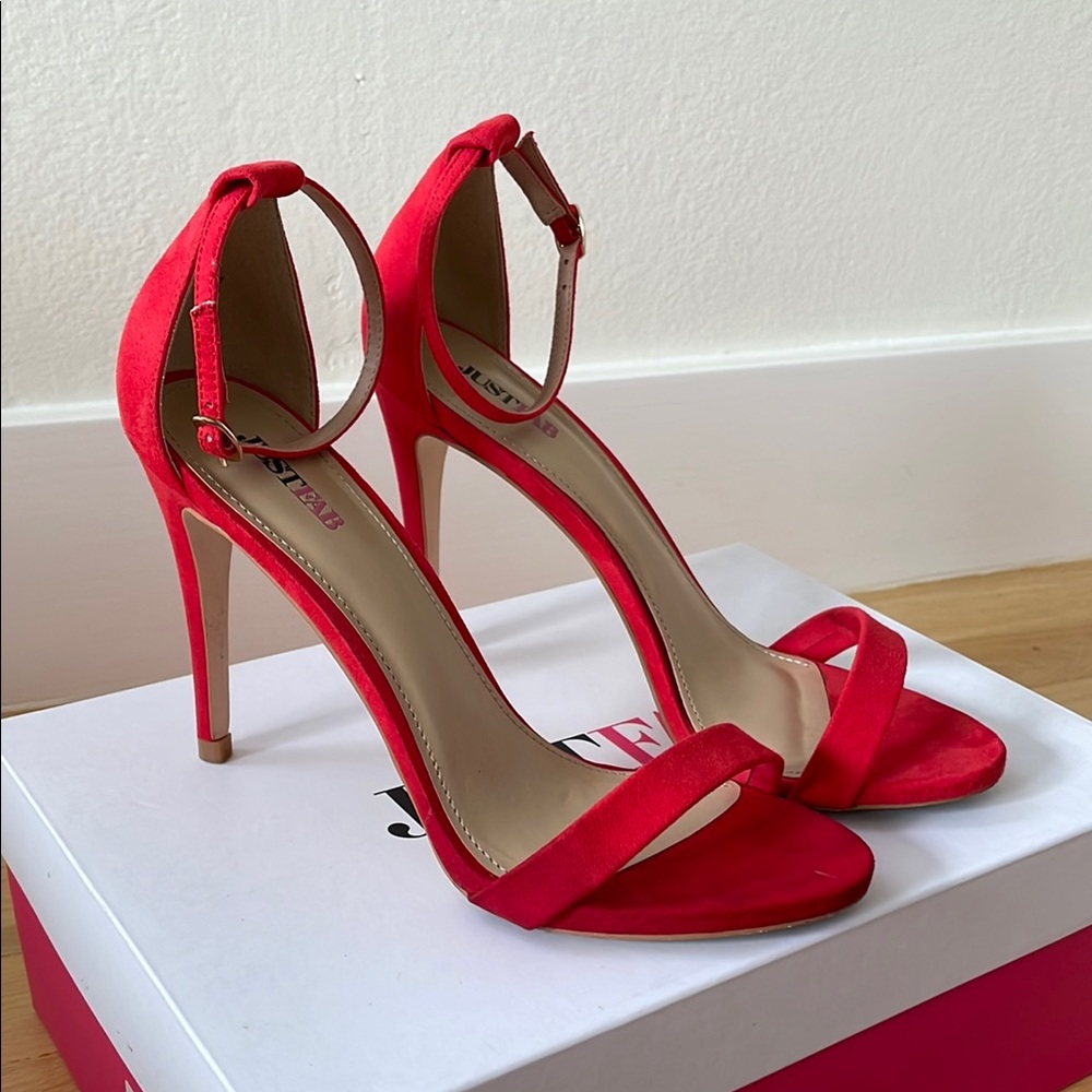 JustFab Women's Red Heels